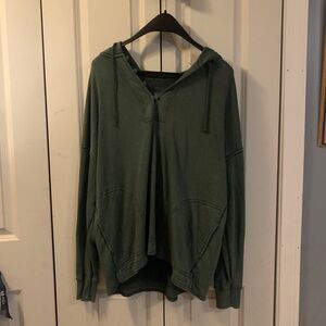 Aerie Overised Quater Button Sweatshirt